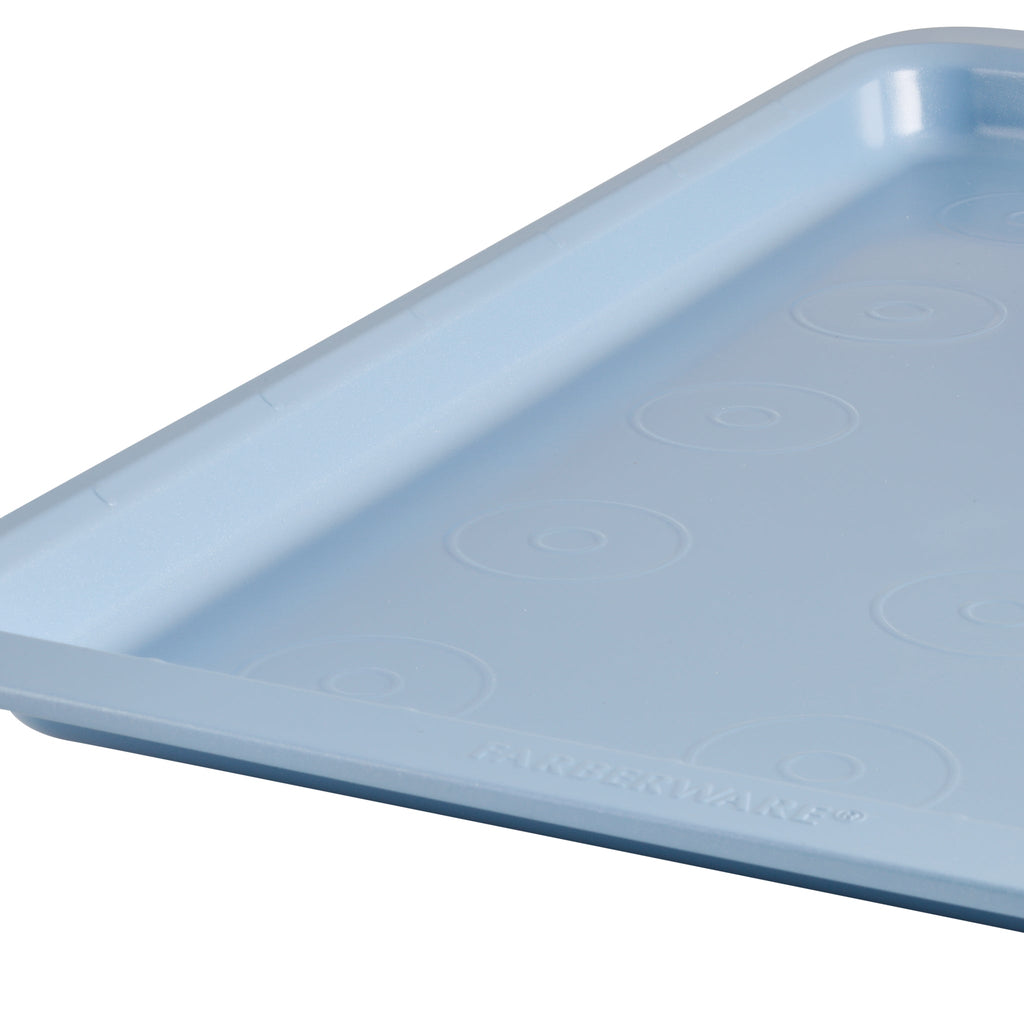 Farberware Easy Solutions 11 inch x 17 inch Nonstick Bakeware Cookie Pan Baking Sheet, Blue