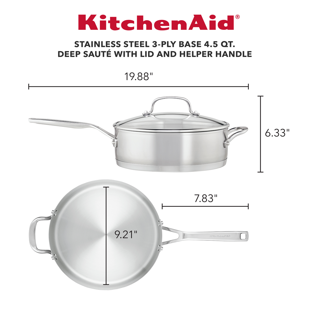 Kitchenaid Fry Pans, Stainless Steel
