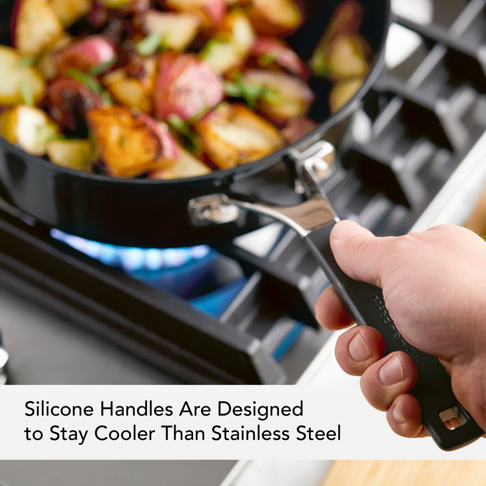 KitchenAid Enameled Cast Iron 10 Skillet with Silicone Handle 