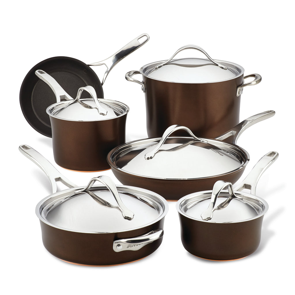 Anolon Advanced Home Hard-Anodized Nonstick 3-Piece Cookware Set in Moonstone
