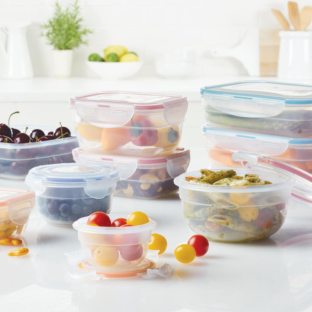 LOCK & LOCK Easy Essentials Food Storage lids/Airtight containers, BPA  Free, Round - 5 oz - for Sauces & dips, Clear