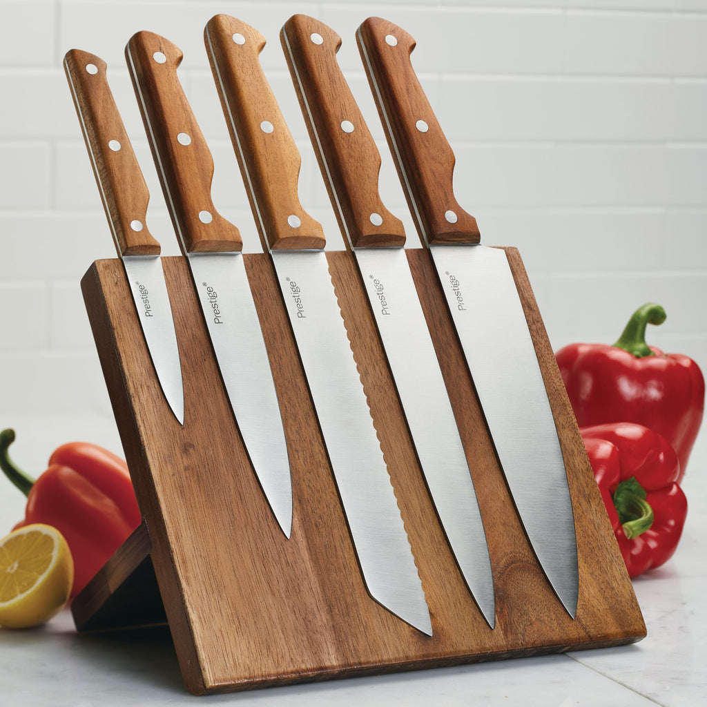 5-Piece Imperion Damascus Knife Block Set