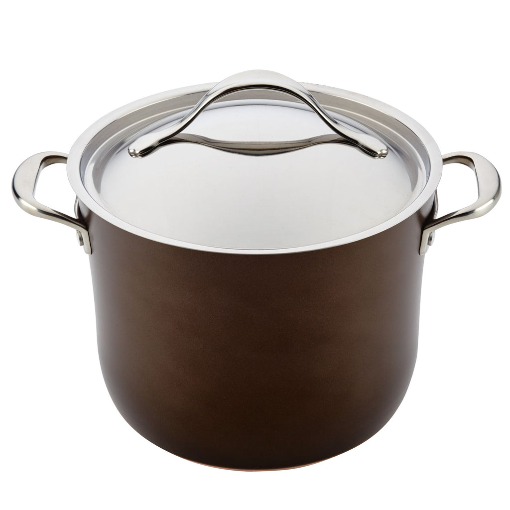 Anolon Nouvelle Copper Stainless Steel 3 1/2-quart Covered