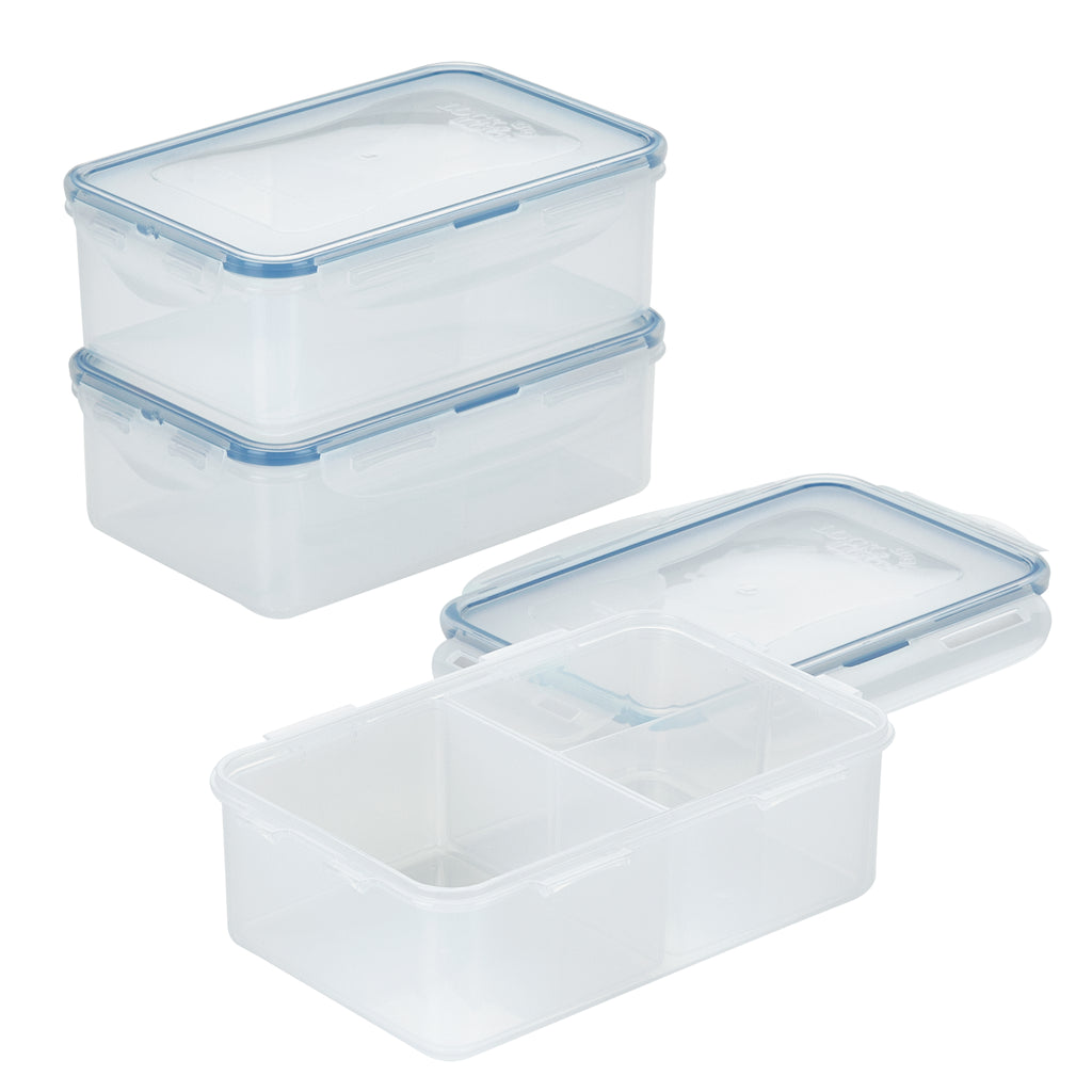 Lock & Lock Easy Essentials on The Go Meals 29-oz. Divided Square Food Storage Container