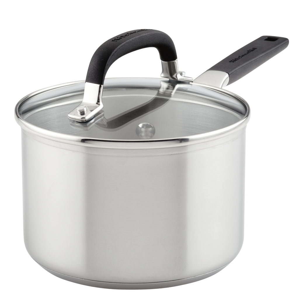 Cook N Home Professional Stainless Steel Small Sauce Pot With tempered  glass lid, 2 quart - Fry's Food Stores