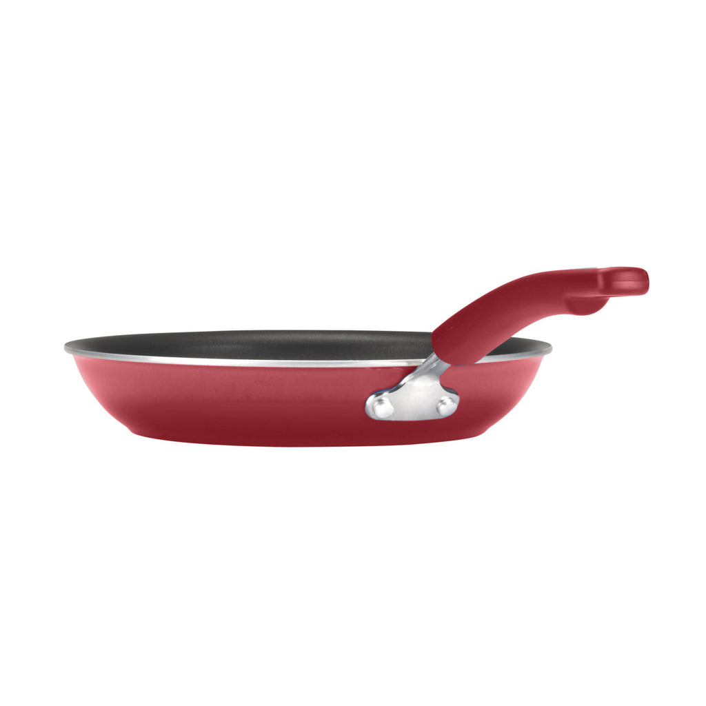 Rachael Ray Brights Deep Nonstick Frying Pan / Fry Pan / Skillet - 9.5  Inch, Marine Blue