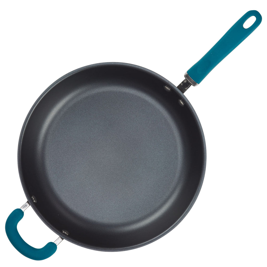 Rachael Ray Create Delicious Skillet, Deep, Enameled Aluminum, 12.5 Inch