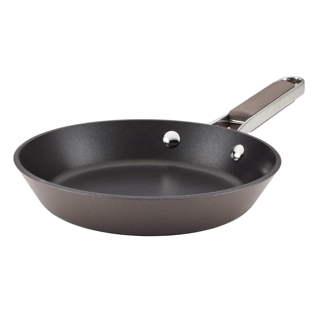 Ayesha Curry Hard Anodized Collection Nonstick Deep Frying Pan with Lid and Helper Handle, 12.25-Inch, Charcoal