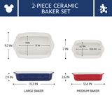 Bon Voyage 2-Piece Ceramic Baker Set