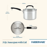 3-Quart Stainless Steel Saucepan