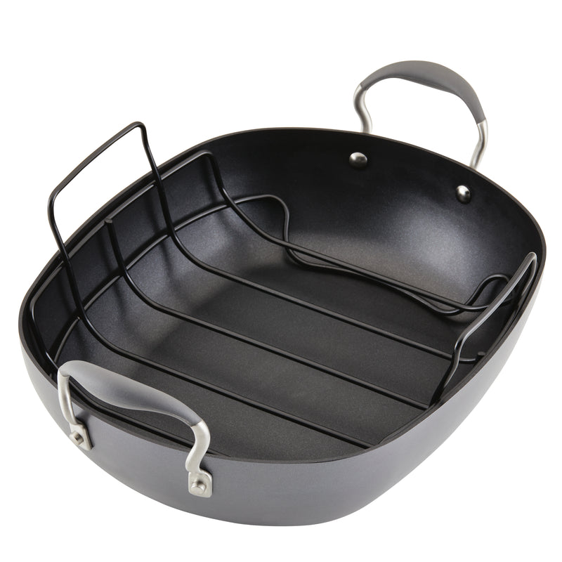 16-Inch x 13-Inch Hard Anodized Nonstick Roaster with Rack – Anolon