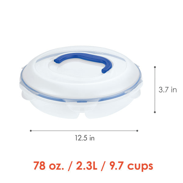 Divided Appetizer and Snack Container with Lid and Handle | LocknLock ...