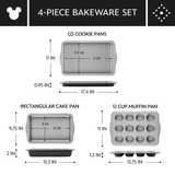 4-Piece Cake, Muffin, and Cookie Pan Set