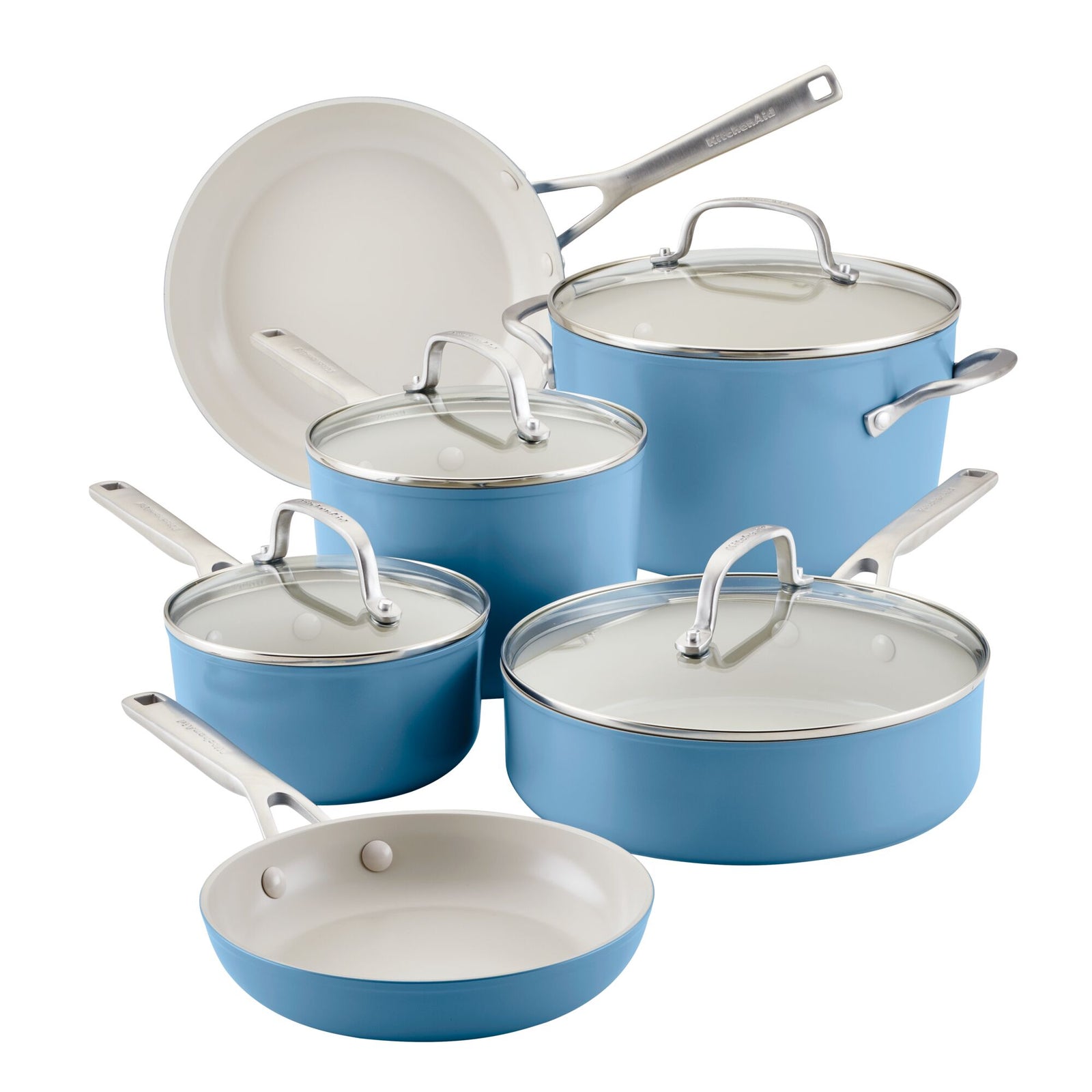 10-Piece Hard Anodized Ceramic Nonstick Cookware Set