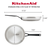 10-Inch 5-Ply Clad Stainless Steel Frying Pan