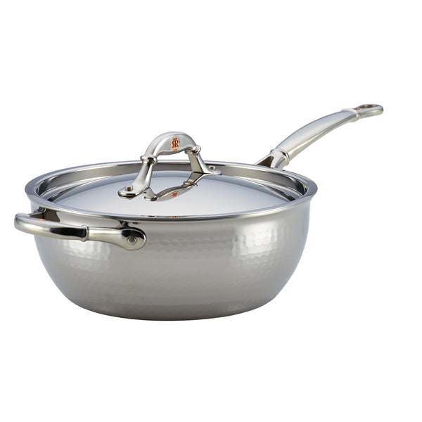 4-quart Covered Stainless Steel Saucepan