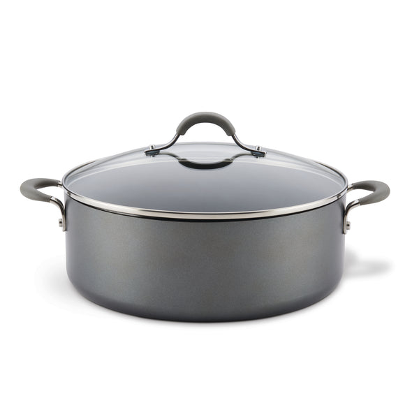 Circulon A1 Series ScratchDefense Nonstick Induction Straining Sauce Pan with Lid, 2qt, Graphite