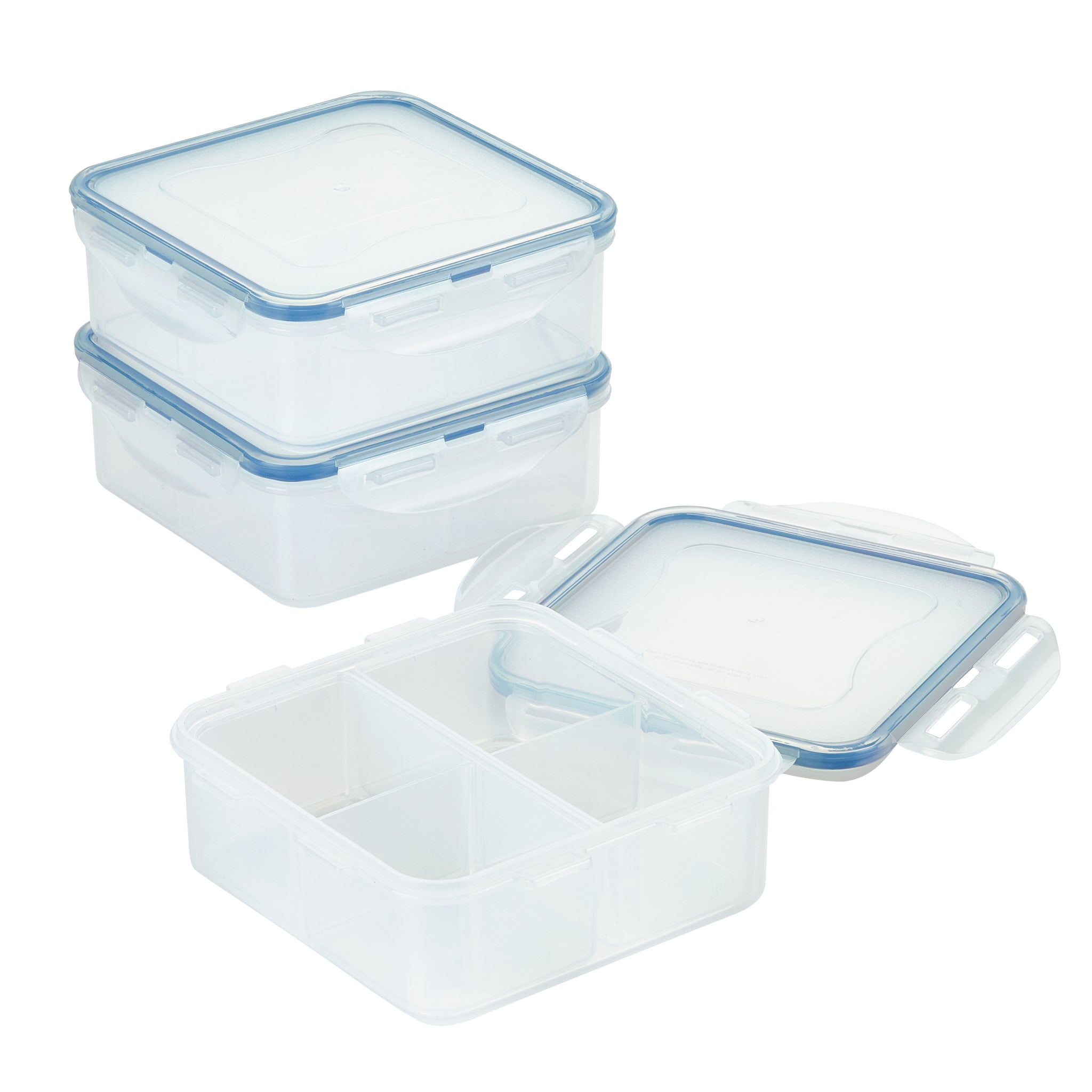 3-Piece 29-Oz. (3.6 Cups) Divided Square Container Set – PotsandPans