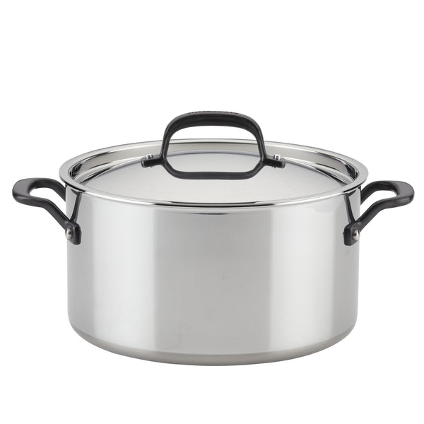 KitchenAid 5-Ply Clad Stainless Steel and Nonstick Frying Pan Set, 2pc -  Bed Bath & Beyond - 34310123