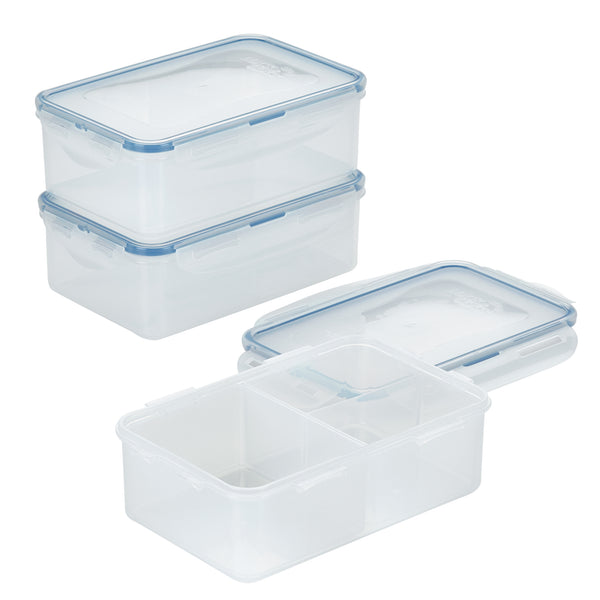 Easy Essentials Divided Food Storage Containers 54oz 2 PC Set - Clear - 2 Piece