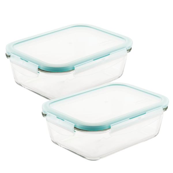 LocknLock Purely Better Vented Glass Food Storage 32oz 2 PC Set - Clear - 2 Piece