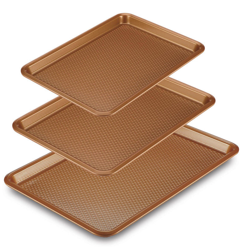  Nonstick Baking Sheet Tray Set of 3 - These Cookie