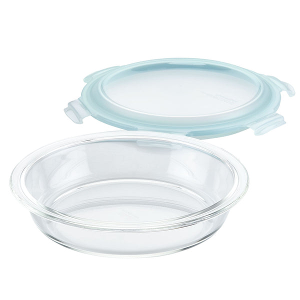 Airtight Leakproof Borosilicate Glass Pie Dish with Lid PotsandPans