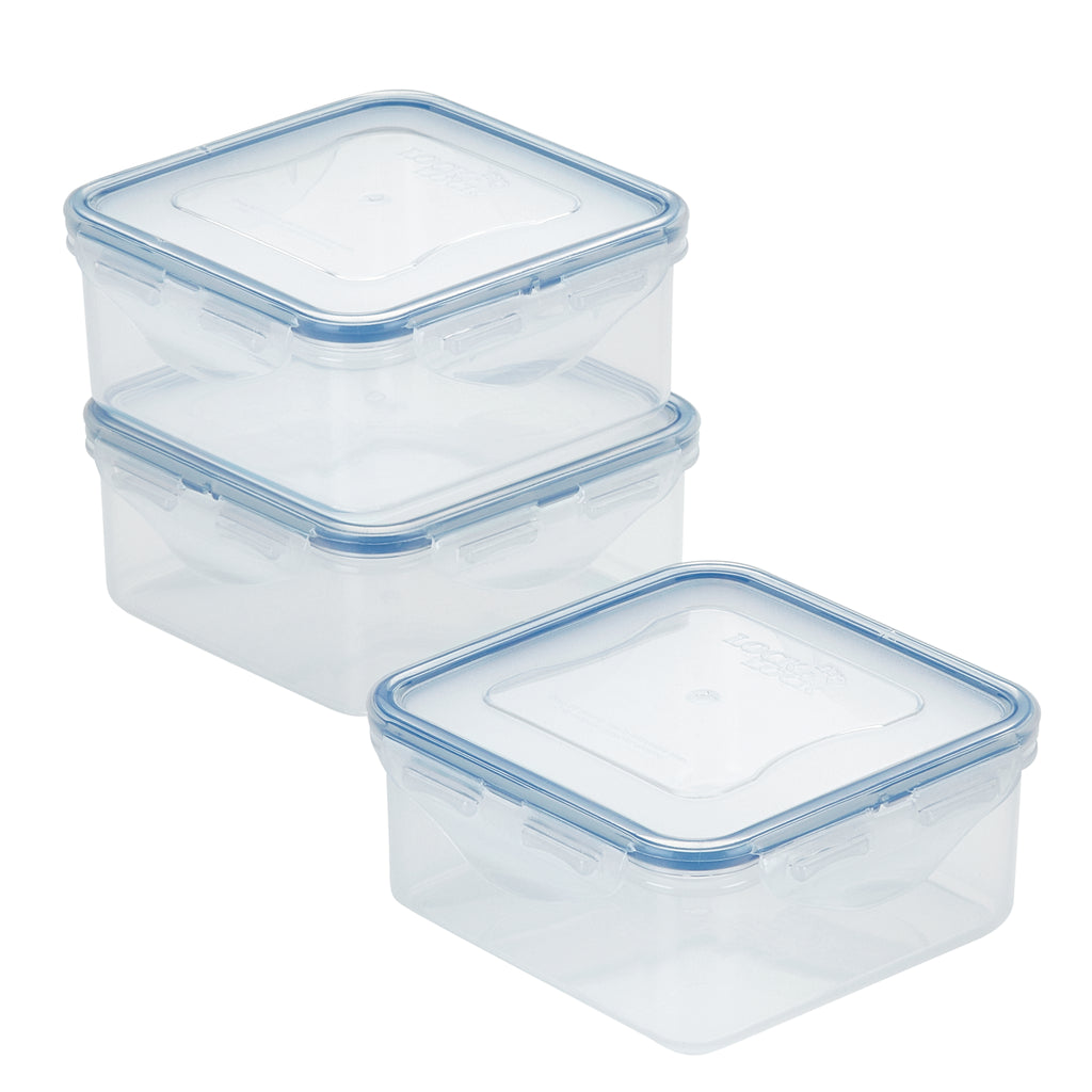 3-piece 20-oz. Square Food Storage Container Set – Potsandpans